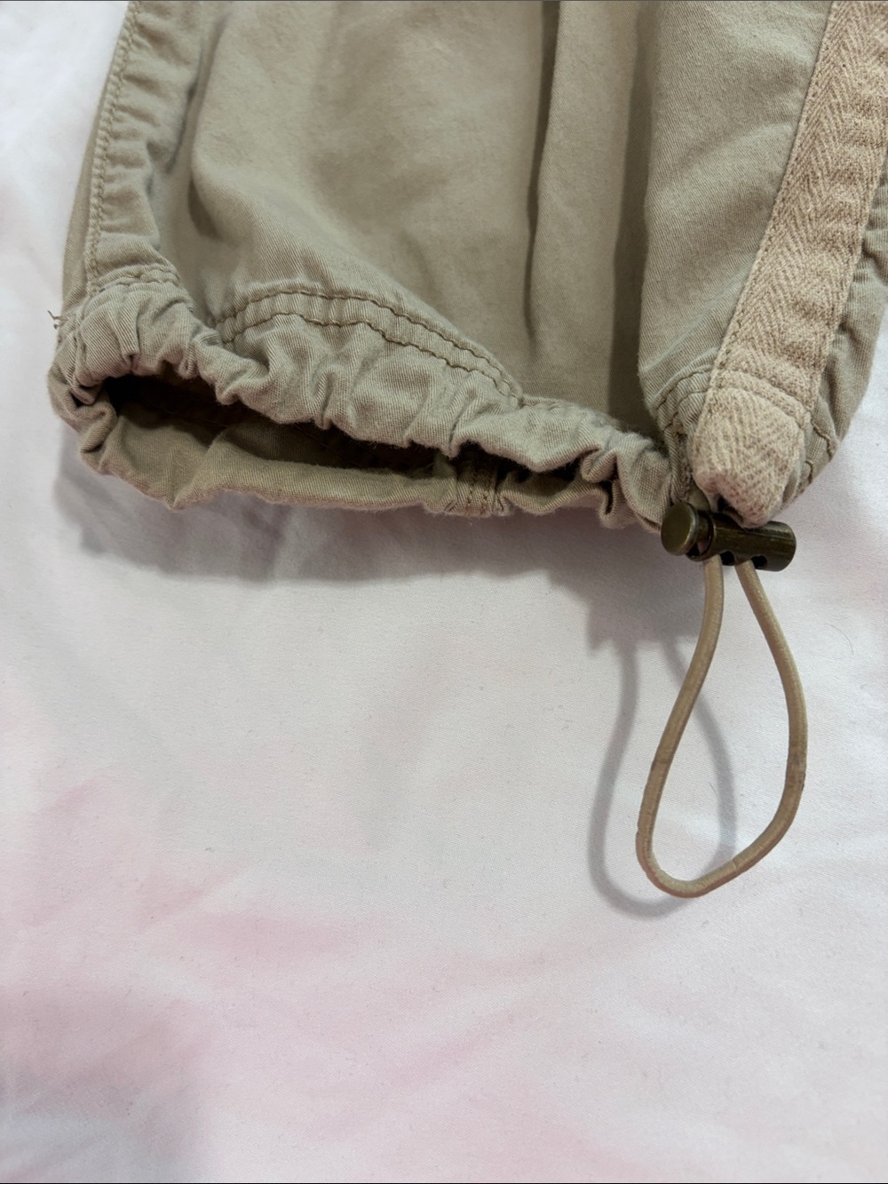 Time & Tru Beige Cargo Capris with Utility Pockets - Picture 9 of 11